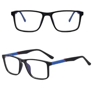 Okulary korekcyjne, oprawki, szkła - Męskie okulary zerówki do komputera BLUE LIGHT z flexami 25133 - miniaturka - grafika 1