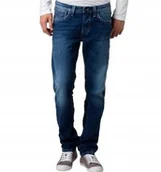 Spodnie męskie - PEPE JEANS GRANATOWE JEANSY MĘSKIE DŁUGIE PROSTE 32/32 T4A - miniaturka - grafika 1