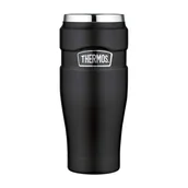 Termosy - Thermos Wodoszczelny termokubek 0,47l czarny mat TH-160023 - miniaturka - grafika 1