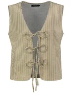 Kamizelki damskie - Sublevel Kamizelka w kolorze szarobrązowo-czarnym - miniaturka - grafika 1