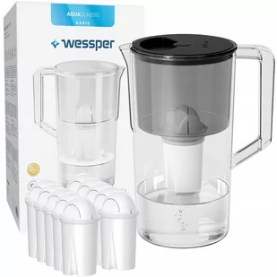 Dzbanek Wessper Aquaclassic Czarny 11X Filtr Wkład - Dzbanki filtrujące - miniaturka - grafika 1