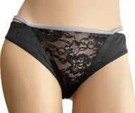 Majtki damskie - INTIMISSIMI figi brazyliany damskie czarne koronka koronkowe IT 2 / S - miniaturka - grafika 1