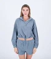 Bluzy damskie - Hurley Damska bluza z kapturem Trista Henley - miniaturka - grafika 1