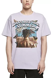Mister Tee Męski T-shirt Days Before Summer Oversize, fioletowy, M - Koszulki męskie - miniaturka - grafika 1