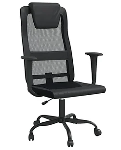 Fotel biurowy, krzesło biurowe Czarne krzesło biurowe ergonomiczne z ekoskóry M8-L75 - Fotele i krzesła biurowe Fotel biurowy, krzesło biurowe Czarne krzesło biurowe ergonomiczne z ekoskóry M8-L75 - Fotele i krzesła biurowe - miniaturka - grafika 1