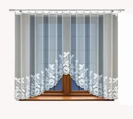 Firany - Biała żakardowa firanka z taśmą 250190 130 x 300cm MONDOMI - miniaturka - grafika 1