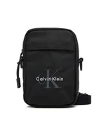 Nerki - Calvin Klein Saszetka Bold Logo Nylon Slim Reporter LV04D3231G Czarny - miniaturka - grafika 1
