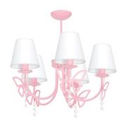 Lampy sufitowe - Milagro Charlotte żyrandol 5-punktowy różowy MLP4217 - miniaturka - grafika 1