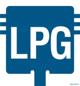 Systemy ekspozycyjne i znaki informacyjne - SB025 GAZ NAPĘDOWY PROPAN-BUTAN, PN - PŁYTA PCV 1MM; (205X220MM) - miniaturka - grafika 1