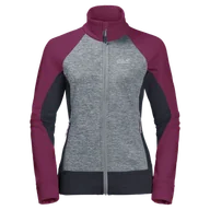 Bluzy damskie - Damski Polar JACK WOLFSKIN SKY PEAK JACKET W 1709041-1014 – Bordowy - miniaturka - grafika 1