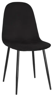Czarne gładkie krzesło welurowe F8-K04 - Krzesła Czarne gładkie krzesło welurowe F8-K04 - Krzesła - miniaturka - grafika 1