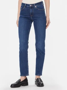 Tommy Hilfiger Jeansy Classic WW0WW40648 Granatowy Straight Fit - Spodnie damskie - miniaturka - grafika 1