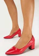 Czółenka - Czerwone Lakierowane Czółenka Enetelo - Born2be - miniaturka - grafika 1