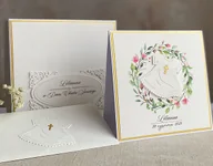 Kartki okolicznościowe i zaproszenia - Kartka na chrzest dziewczynki z pudełkiem i kopertą, 25C - miniaturka - grafika 1