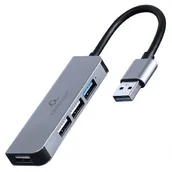 Wtyczki i adaptery - GEMBIRD Hub USB 3.0 4-Porty 1 x USB 3.1 + 3 x USB 2.0 czarny - miniaturka - grafika 1
