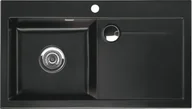 Zlewozmywaki - SystemCeram STEMA 90 | komora LEWA | NERO 68 (czarny połysk) (50530168) - miniaturka - grafika 1