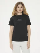 Koszulki i topy damskie - Calvin Klein T-Shirt Multi Logo K20K207215 Czarny Regular Fit - miniaturka - grafika 1