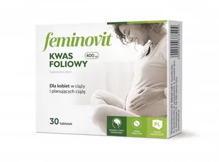 FEMINOVIT Kwas foliowy, 30tabl. - Witaminy i minerały - miniaturka - grafika 1