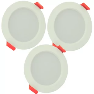 Polux Zestaw 3 oczek MIRO LED 3x4W Ciepła barwa światła BIAŁE 306432 SANICO - Oprawy, klosze i abażury - miniaturka - grafika 1