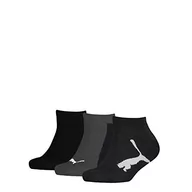 Skarpetki damskie - PUMA Unisex dziecięce skarpety do sneakersów, 3 sztuki w opakowaniu, biały/szary/czarny., 38 - miniaturka - grafika 1