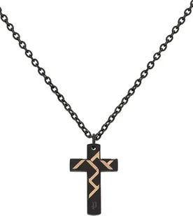 Biżuteria POLICE PJ26478PSBR01. Naszyjnik, Kolor czarny. Mężczyzna. - Naszyjniki - miniaturka - grafika 1