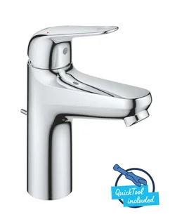 Grohe Swift - Bateria umywalkowa z odpływem, chrom 24325001 - Baterie umywalkowe - miniaturka - grafika 1