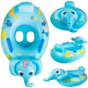 Materace dmuchane i koła do pływania - KOŁO DO NAUKI PŁYWANIA słonik pontonik siedzisko - miniaturka - grafika 1