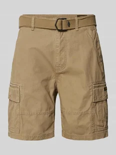 Szorty cargo o kroju regular fit z paskiem - Spodenki męskie - miniaturka - grafika 1