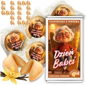 Pieczywo chrupkie - Ciasteczka z wróżbą NA DZIEŃ BABCI I DZIADKA dla ukochanej babci 40 szt - miniaturka - grafika 1