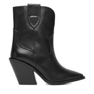 Botki damskie - Kowbojki Badura EO-BRAYLE-121881 Czarny - miniaturka - grafika 1