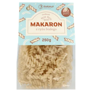 Makaron z ryżu białego (bezglutenowy) świderki 250g - Makaron - miniaturka - grafika 1
