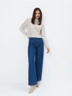 Spodnie damskie - Mohito - Jeansy straight - niebieski - miniaturka - grafika 1