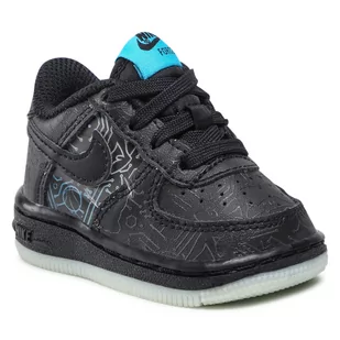 Buty NIKE - Force 1 DN1436 001 Black/Black/Lt Blue Fury - Buty sportowe damskie - miniaturka - grafika 1