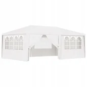 Pawilony ogrodowe - vidaXL Namiot imprezowy ze ściankami, 4x6 m, biały, 90 g/m - miniaturka - grafika 1