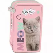 Piórniki - Piórnik potrójny z wyposażeniem Fluffy Kitty - miniaturka - grafika 1