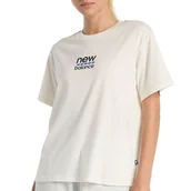 Koszulki i topy damskie - Koszulka damska New Balance WT51541SST - beżowa - miniaturka - grafika 1