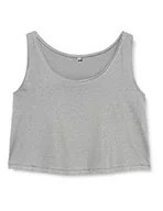 Koszulki i topy damskie - Build Your Brand Womens Ladies Oversized Tanktop T-Shirt, Heather Grey, 3XL - miniaturka - grafika 1