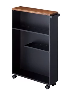 Regał łazienkowy Rolling Slim czarny - Szafki łazienkowe - miniaturka - grafika 1