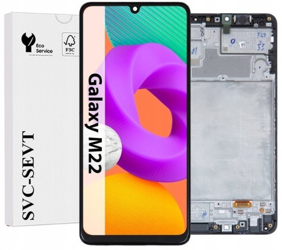 Bateria UTS-Group Wyświetlacz Do Samsung Galaxy M22 M225 Ramka Oryginał LCD Ekran