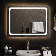 Lustra - vidaXL Lustro łazienkowe z LED, 80x60 cm - miniaturka - grafika 1
