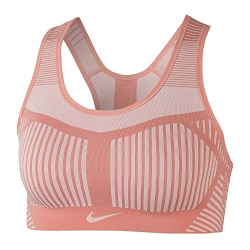 NIKE Fe/Nom Flyknit Biustonosz Sportowy, Kobieta, Różowy Kwarc/Echo Pink, M