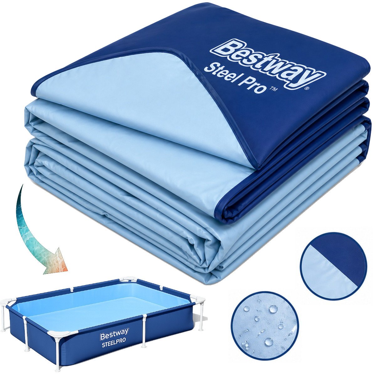 Bestway wkład basenowy folia do basenu stelażowego  steel pro 300x201x66 cm
