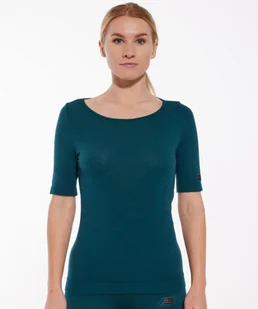 Koszulka damska z krótkim rękawem Brubeck JOGA MERINO - Koszulki i topy damskie - miniaturka - grafika 1