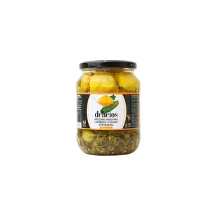 Mieszanka ogórki-Patisony marynowane lekko kwaśne "Delicios" 720ml - Pasztet i przetwory mięsne - miniaturka - grafika 1