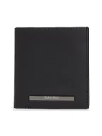 Portfele - Calvin Klein Duży Portfel Męski Modern Bar Trifold 6Cc W/Coin K50K511836 Czarny - miniaturka - grafika 1