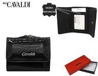 Portfele - Mały lakierowany portfel damski z ochroną RFID Protect - Cavaldi - miniaturka - grafika 1