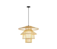 Lampy sufitowe - Immax 08255L - Żyrandol na lince PINCHOS 1xE27/40W/230V śr. 50 cm bambus - miniaturka - grafika 1