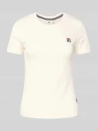 Koszulki i topy damskie - T-shirt z wyhaftowanym logo model ‘BIELLA’ - miniaturka - grafika 1