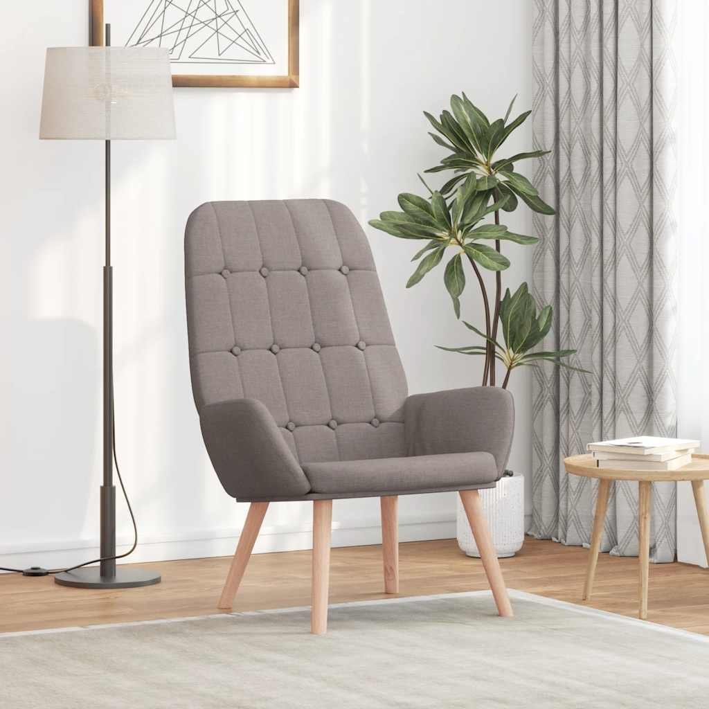 vidaXL Fotel wypoczynkowy, kolor taupe, obity tkaniną