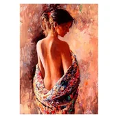 Zabawki kreatywne - Mozaika diamentowa, haft 30x40 Akt kobiecy Flamingo line - miniaturka - grafika 1